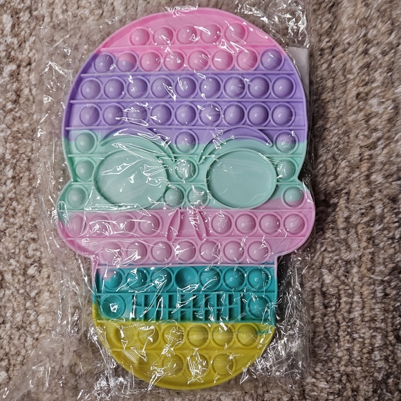 Fidget Bubble Popper Sensory Toy Sugar Skull Skeleton Large 11 Inch - Picture 1 of 1